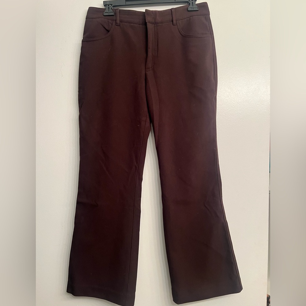 Zara Deep Brown Kick Flare Trousers